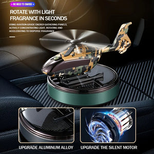 WEPRO™ Solar Helicopter Air Freshener with Scent for Car Dashboard