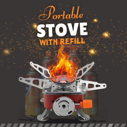 Portable Stove + 1 Free Gas Refill Included 🔥